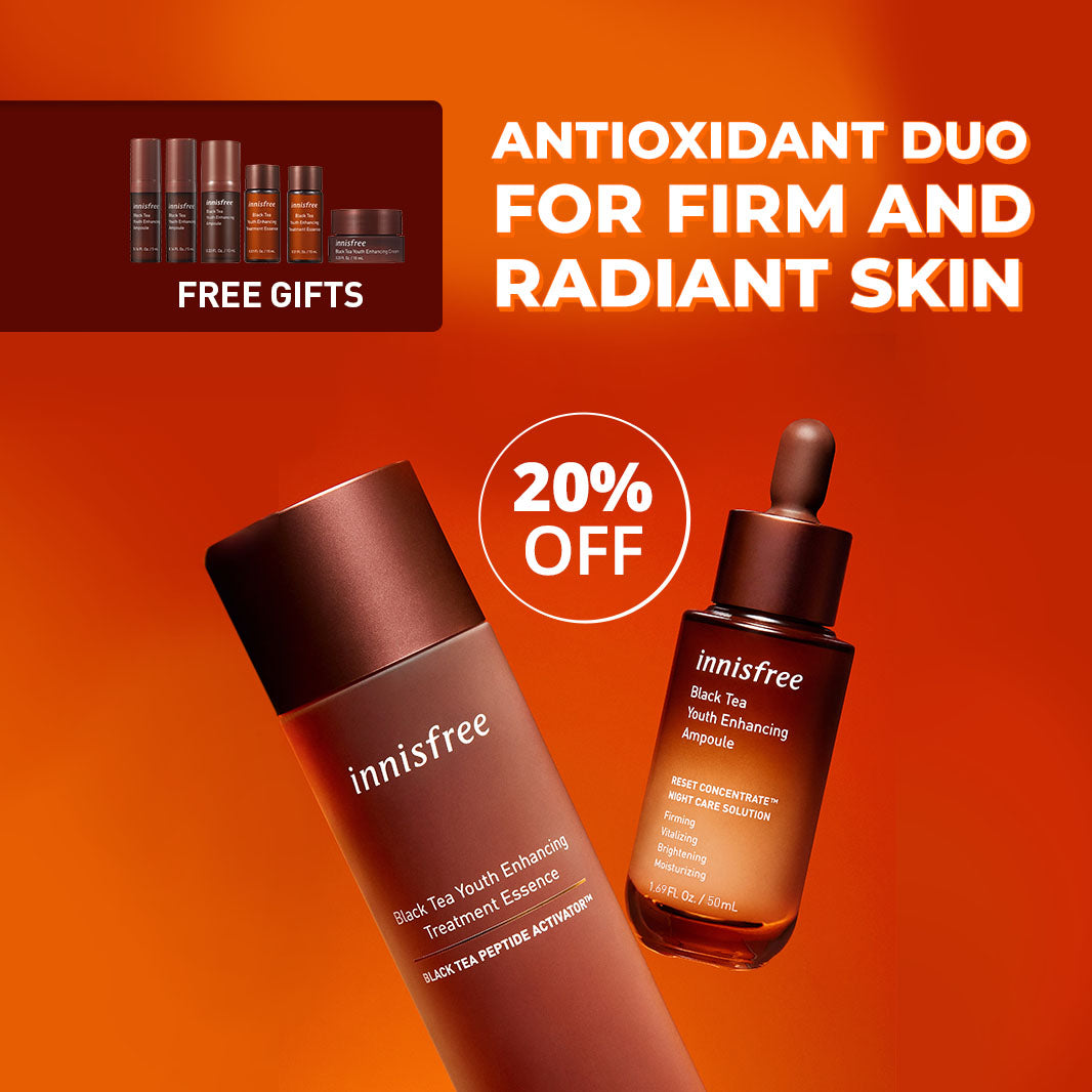 BLACK TEA AMPOULE & BLACK TEA TREATMENT ESSENCE innisfree Singapore