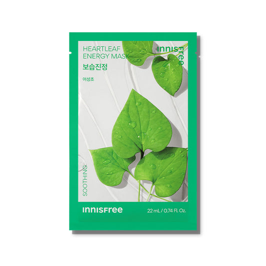 Heartleaf Energy Mask 22ml x 10pcs - Daily Sheet Mask for Instant Hydration & Soothing Relief