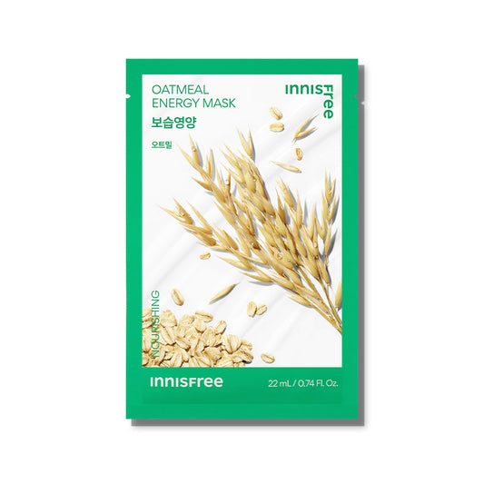 Oatmeal Energy Mask 22ml x 10pcs - Daily Sheet Mask for Instant Hydration & Soothing Relief