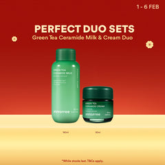 Green Tea Ceramide Milk & Cream Duo - Deep Hydration & Barrier Repair