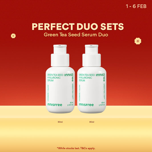 Green Tea Seed Hyaluronic Serum 80ml Duo Set - Hyaluronic acid, Hydration & Glow