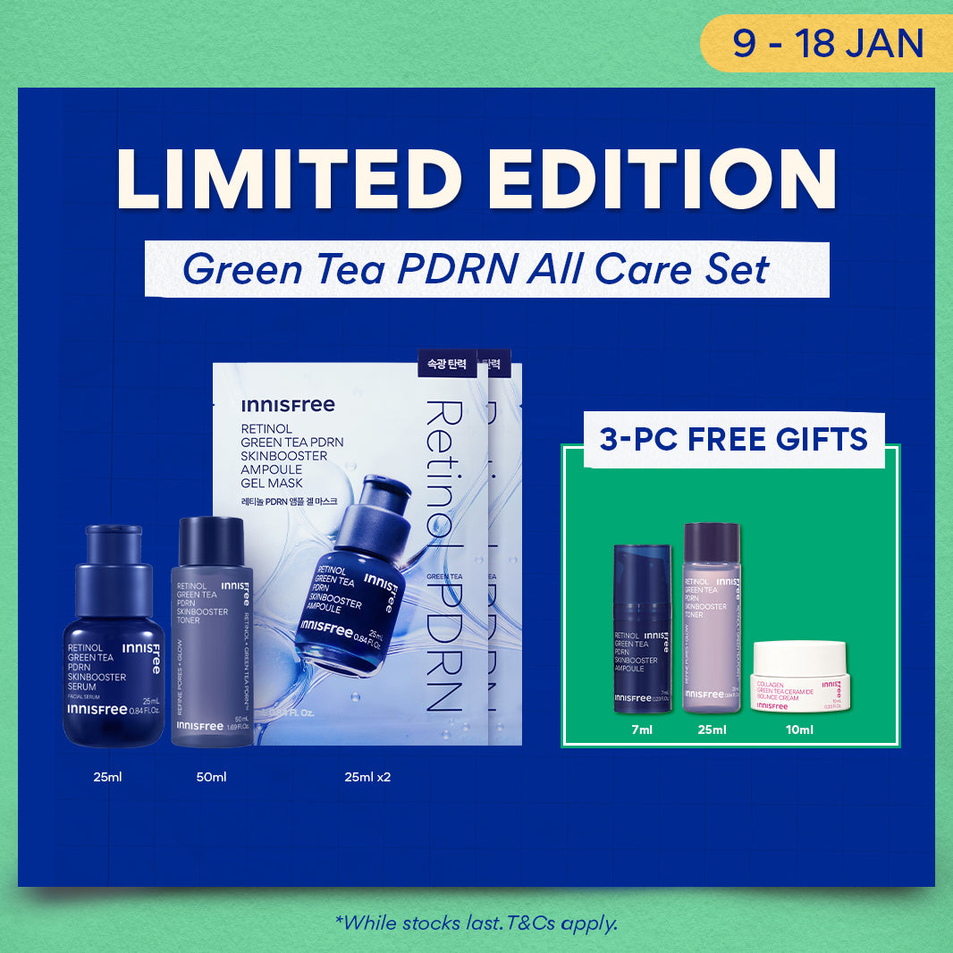 [3PCS GIFT] Green Tea PDRN All Care Set - Skin Booster Ampoule for Pores & Wrinkles