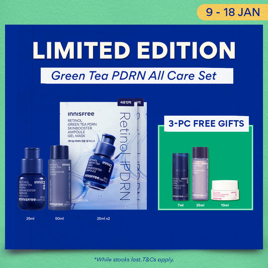 [3PCS GIFT] Green Tea PDRN All Care Set - Skin Booster Ampoule for Pores & Wrinkles