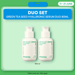 Green Tea Seed Hyaluronic Serum 80ml Duo - Hyaluronic acid, Hydration & Glow