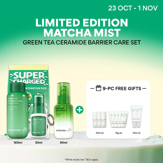 Hydration & Barrier Care Set - Green Tea Ceramide Milk, Mist, Matcha Mist