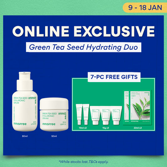 [7PCS GIFT] Green Tea Seed Hydrating Duo - Hyaluronic Serum, Barrier Repair Cream