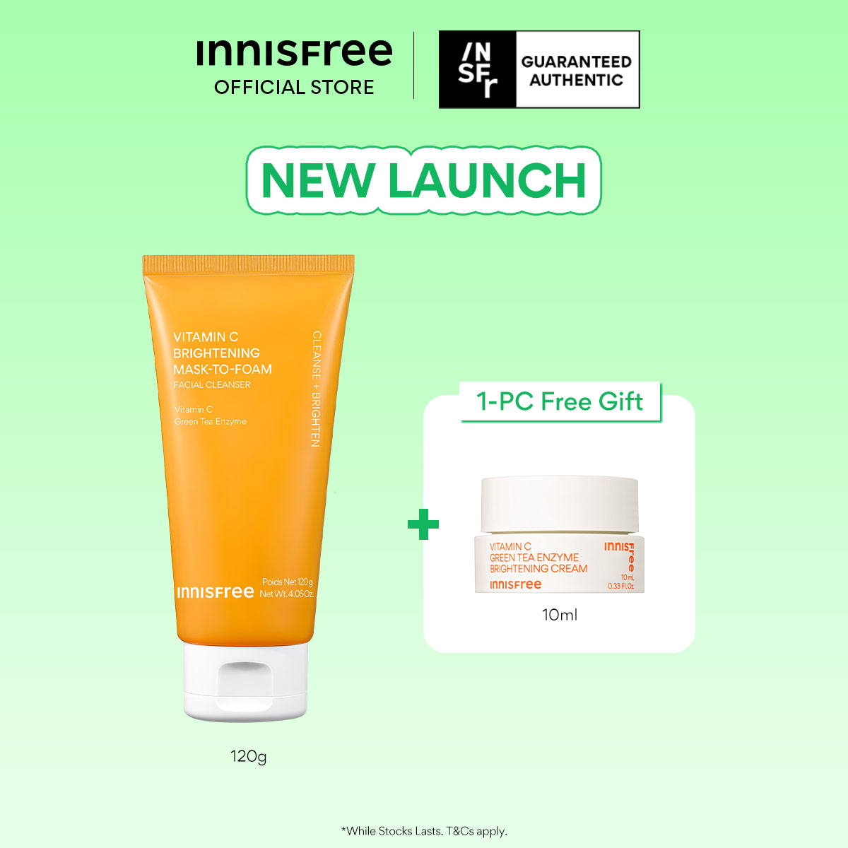 NEW! Vitamin C Brightening Mask to Foam - Cleanser with exfoliating AHA PHA for dead skin, dull skin