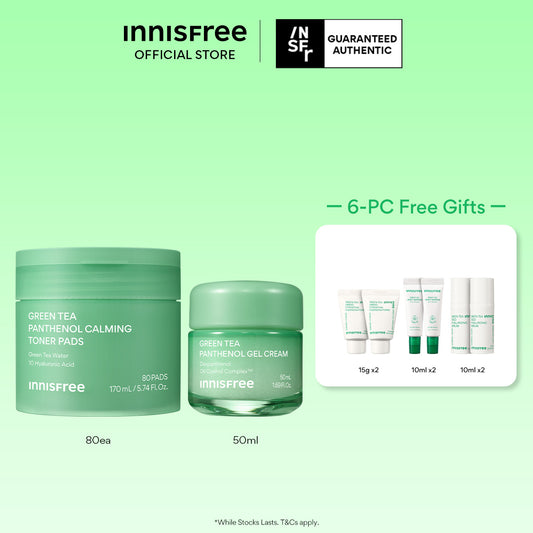 Green Tea Panthenol Calming Full Routine Set