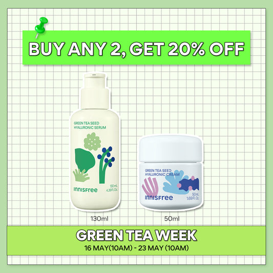 (Limited Edition) INNISFREE Green Tea Seed Hyaluronic Serum 130ml - JUMBO SIZED