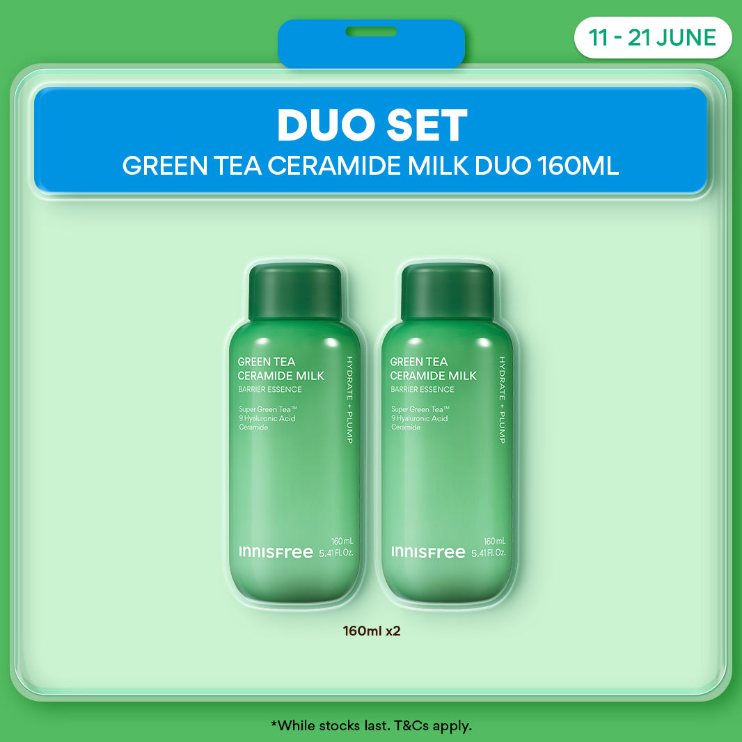 Green Tea Ceramide Milk 160ml Duo - Milk Essence, Hydration & Barrier Repair
