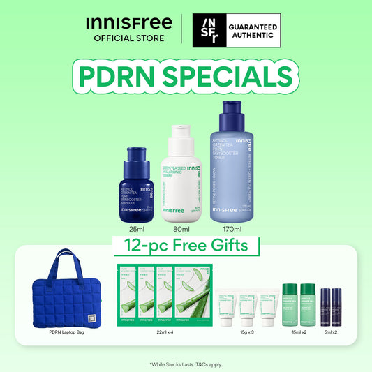 Green Tea PDRN Hydrate & Glow Trio + FREE Laptop Bag - Ampoule 25ml + Toner 170ml + Serum 80ml