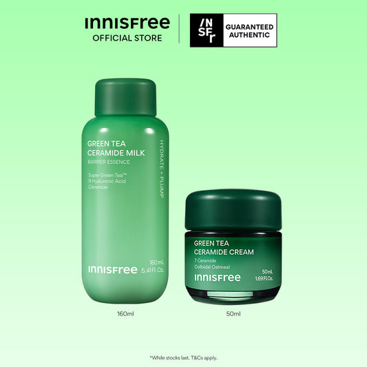 Green Tea Ceramide Milk & Cream Duo - Deep Hydration & Barrier Repair
