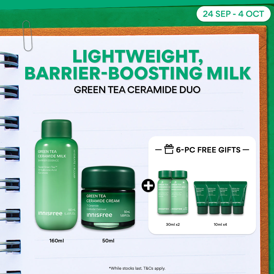 Green Tea Ceramide Milk & Cream Duo - Deep Hydration & Barrier Repair