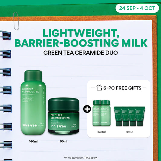Green Tea Ceramide Milk & Cream Duo - Deep Hydration & Barrier Repair