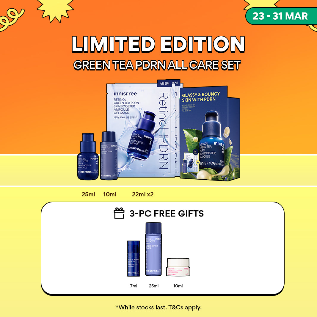 Green Tea PDRN All Care Set - Skin Booster Ampoule for Pores & Wrinkles