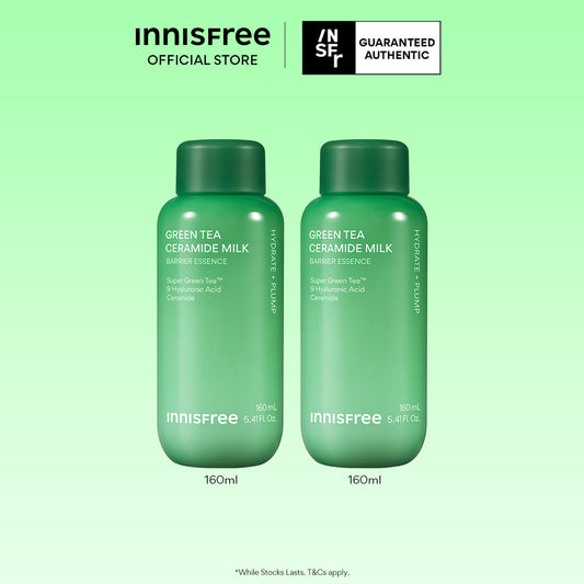 Green Tea Ceramide Milk Duo 160ml - Milk Essence, Hydration & Barrier Repair