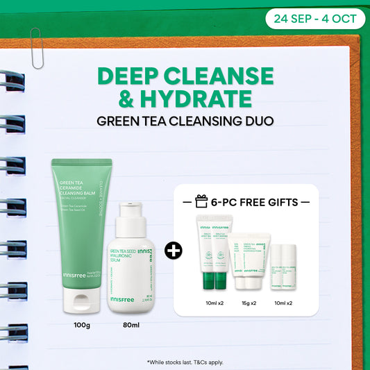 Green Tea Deep Cleansing & Hydration Set - Cleansing Balm, Hydrating Serum