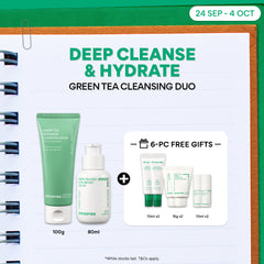 Green Tea Deep Cleansing & Hydration Set - Cleansing Balm, Hydrating Serum