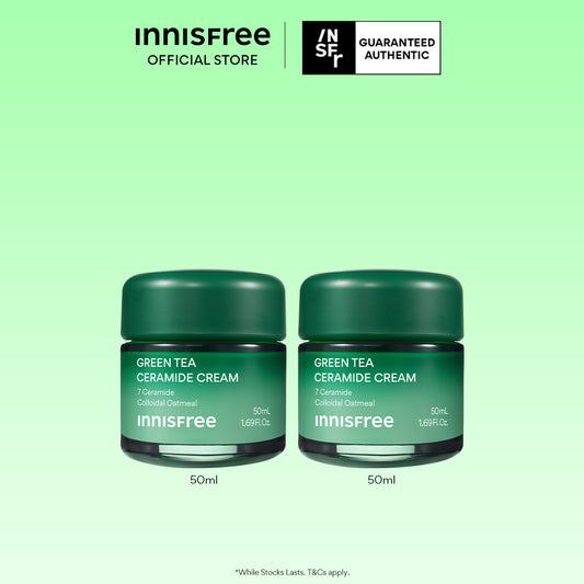 Green Tea Ceramide Cream Duo 50ml - Moisturizer, Hydration & Barrier Repair