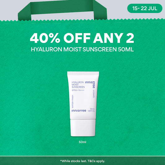 Hyaluron Moist Sunscreen 50ml - Light, Moisturising, No White Cast