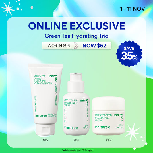 [11.11 Sale] INNISFREE Green Tea Hydrating Trio