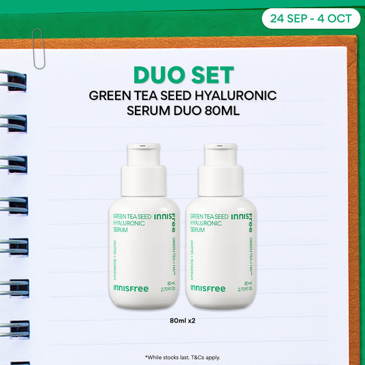 Green Tea Seed Hyaluronic Serum Duo 80ml - Hyaluronic acid, Hydration & Glow