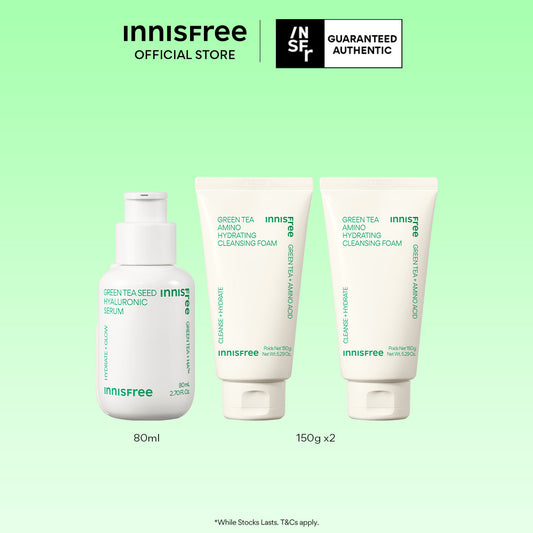 Green Tea Essentials Set - Hydrating Serum, Cleanser