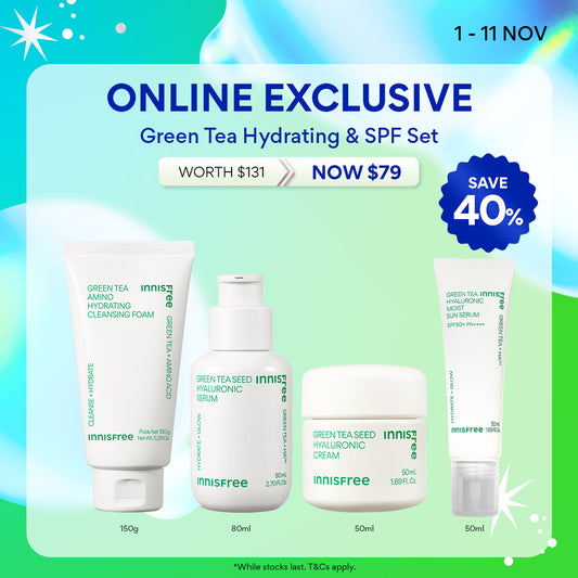 [11.11 Sale] INNISFREE Green Tea Hydrating & SPF Set
