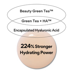 Green Tea Daily Hydration Set - Cleanser, Hyaluronic Serum, Ceramide Milk Toner & Cream