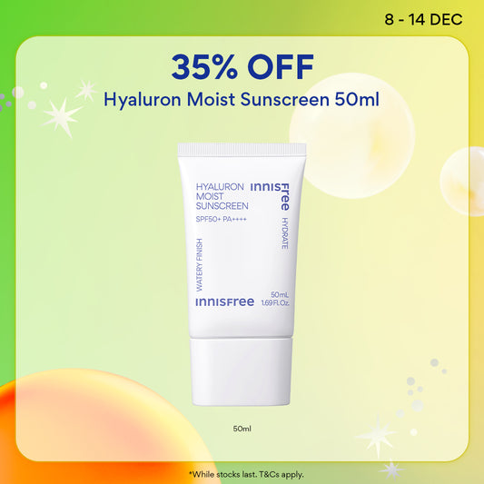 [12.12 Sale: 35% OFF] Hyaluron Moist Sunscreen 50ml - Light, Moisturising, No White Cast