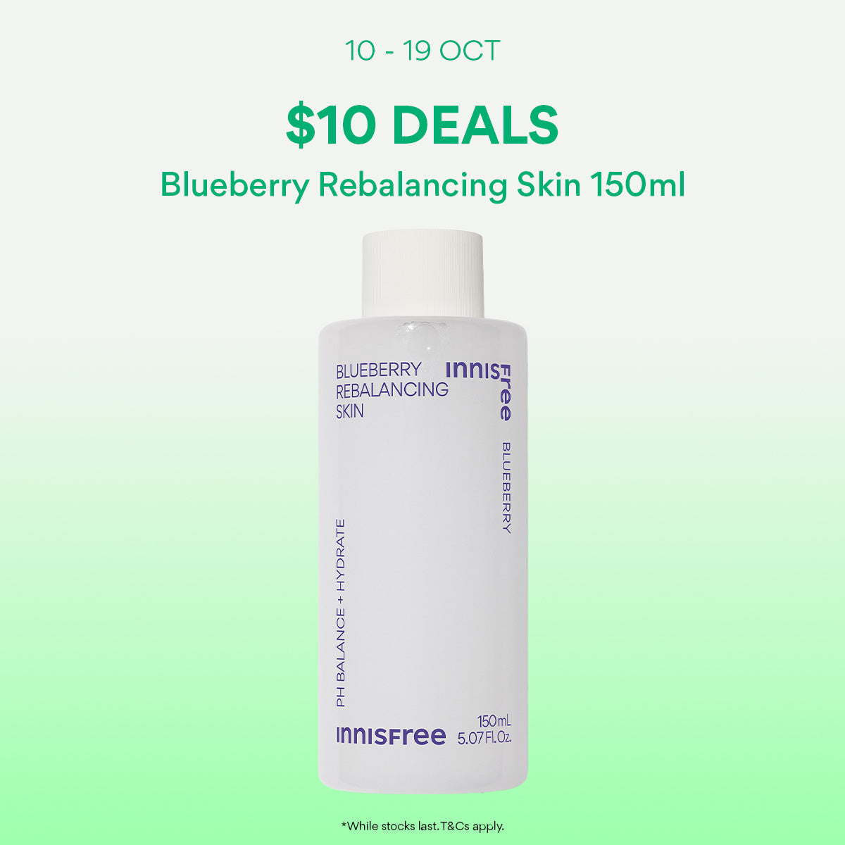 [10-19 Oct: $10 Deal] (Online Exclusive) Blueberry Rebalancing Skin 150ml - Toner for Healthy Skin pH & All Skin Types