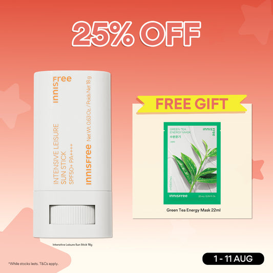 [1-11 AUG: 25% OFF + FREE GIFT] Intensive Leisure Sun Stick SPF50+ PA++++