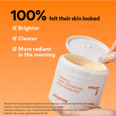 Vitamin C Green Tea Enzyme Brightening Pad 60ea
