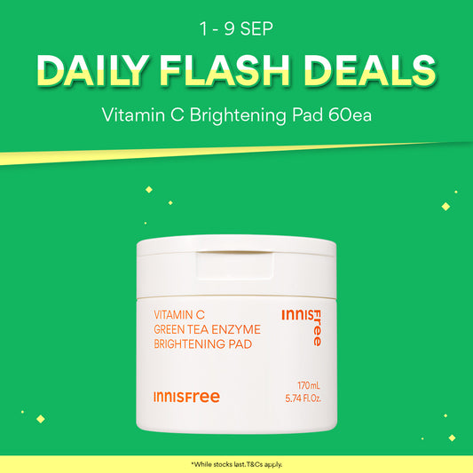 [8 SEP FLASH DEAL] Vitamin C Green Tea Enzyme Brightening Pad 60ea