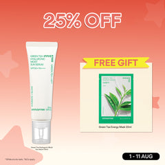 [1-11 AUG: 25% OFF + FREE GIFT] Green Tea Hyaluronic Moist Sun Serum SPF50+ PA++++ 50ml