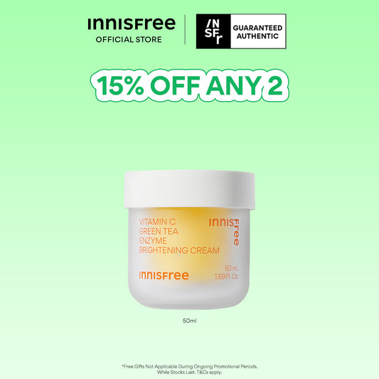 [BUY 2, EXTRA 15% OFF] INNISFREE Vitamin C Green Tea Enzyme Brightening Cream 50ml