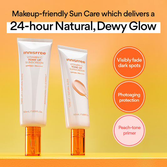 [NEW LAUNCH] INNISFREE Vitamin C Tone Up Sunscreen 50ml | Tinted sunscreen, Brightening, Fade dark spots
