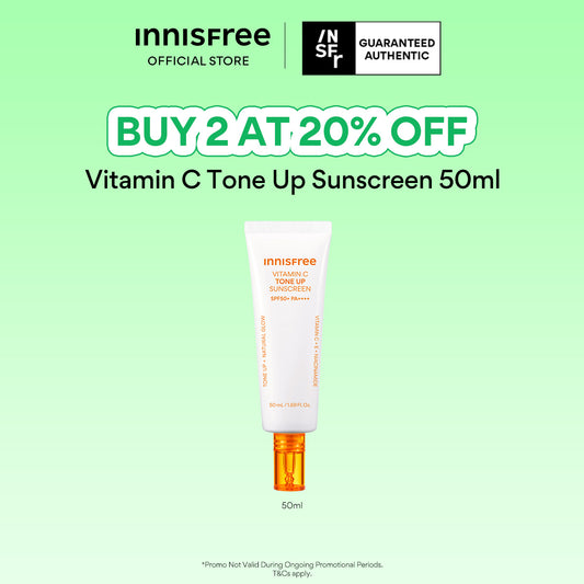 INNISFREE Vitamin C Tone Up Sunscreen 50ml | Tinted sunscreen, Brightening, Fade dark spots