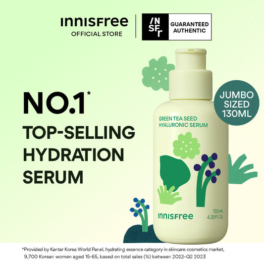 (Limited Edition) INNISFREE Green Tea Seed Hyaluronic Serum 130ml - JUMBO SIZED