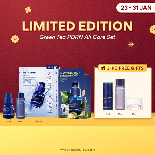 [3PCS GIFT] Green Tea PDRN All Care Set - Skin Booster Ampoule for Pores & Wrinkles