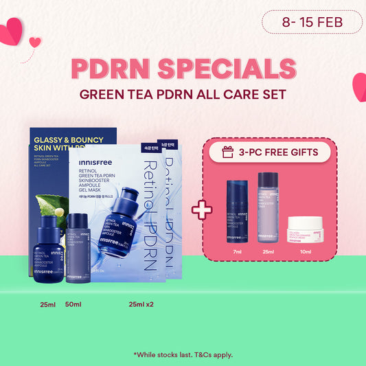 [3PCS GIFT] Green Tea PDRN All Care Set - Skin Booster Ampoule for Pores & Wrinkles