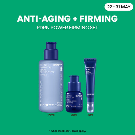PDRN Power Firming Set - Skin booster Toner, Ampoule, Eye & Lip serum for Anti Aging, Wrinkles
