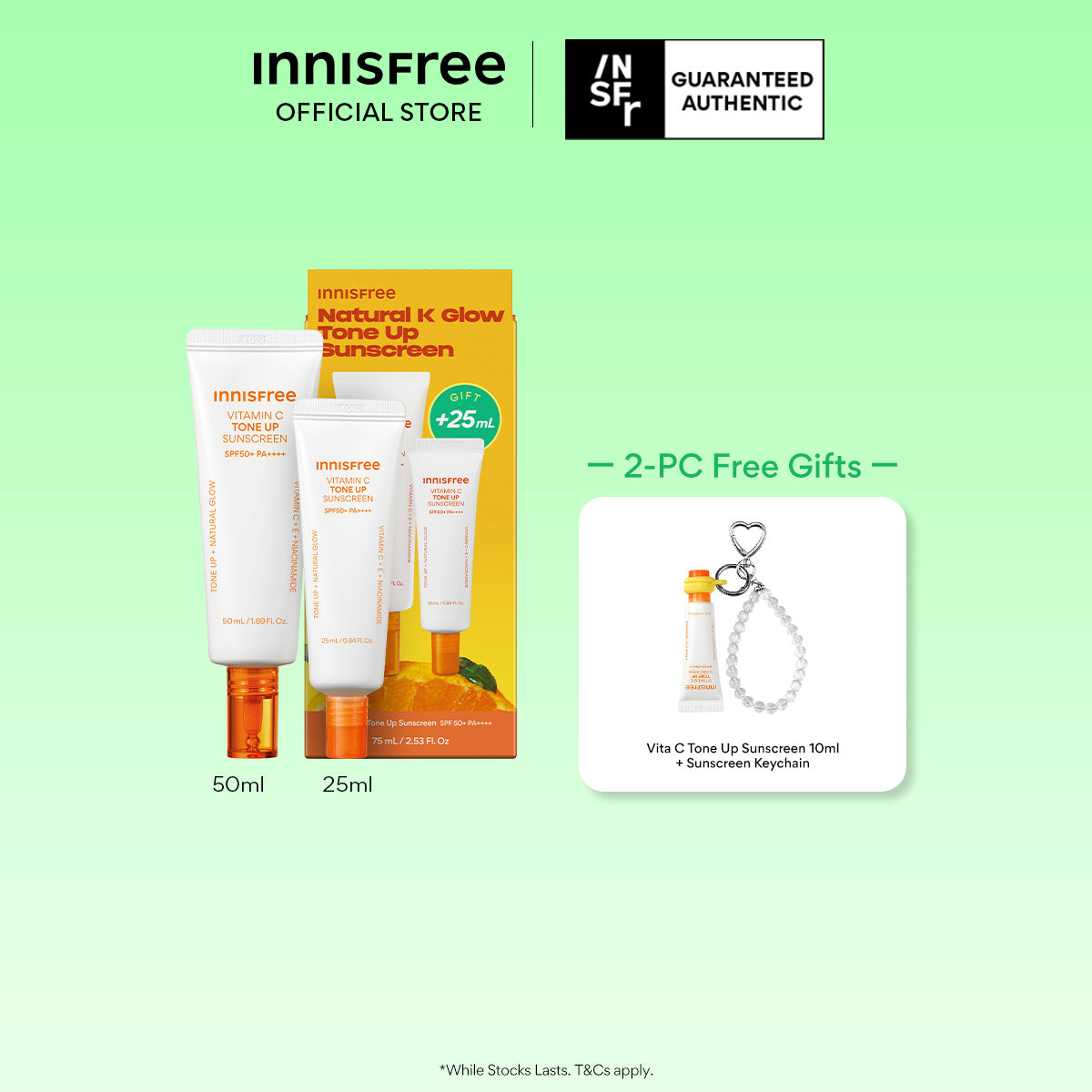 [LIMITED EDITION] Vitamin C Tone Up Sunscreen Set - Limited Edition, SPF & Dark Spot care for Dull skin & Sensitive skin
