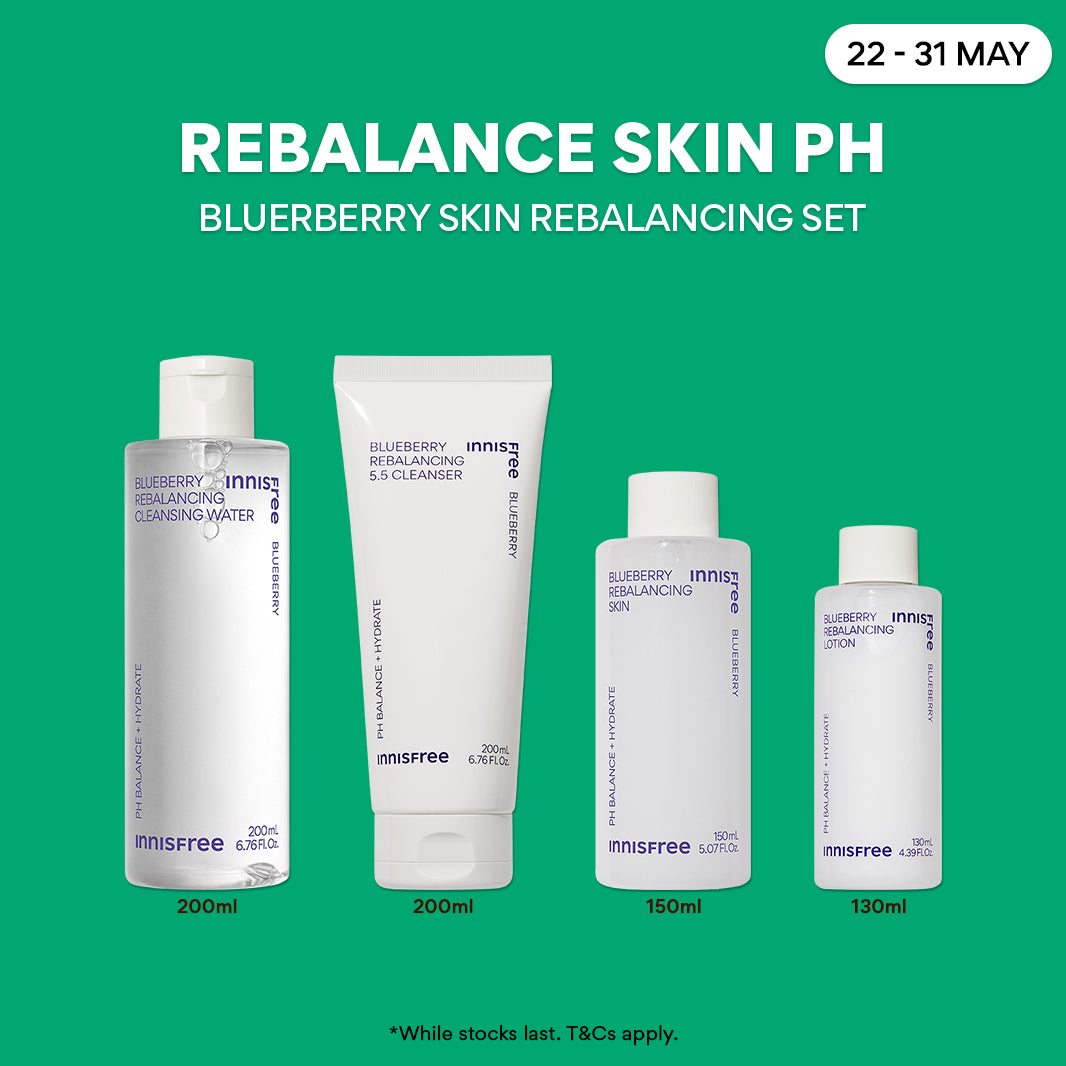 Blueberry Skin Rebalancing Set - Cleanser, Toner & Lotion for Healthy Oil Moisture Balance
