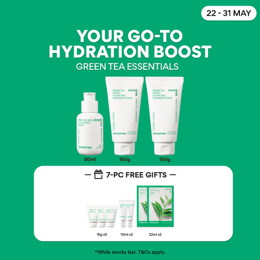 [GREEN TEA ESSENTIALS] Green Tea Essentials Set - Hydrating Serum, Cleanser