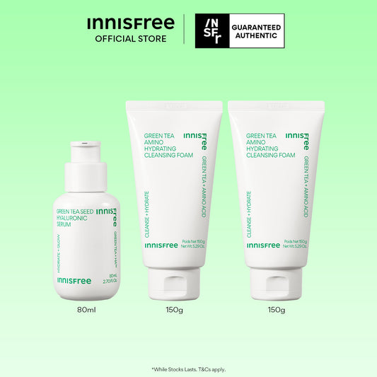 [GREEN TEA FAVOURITES] Green Tea Essentials Set - Hydrating Serum, Cleanser