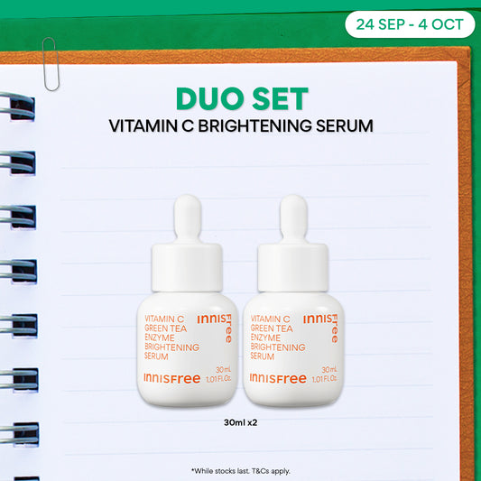 Vitamin C Brightening Serum Duo 30ml - For Dark spots, Blemishes, Dull Skin