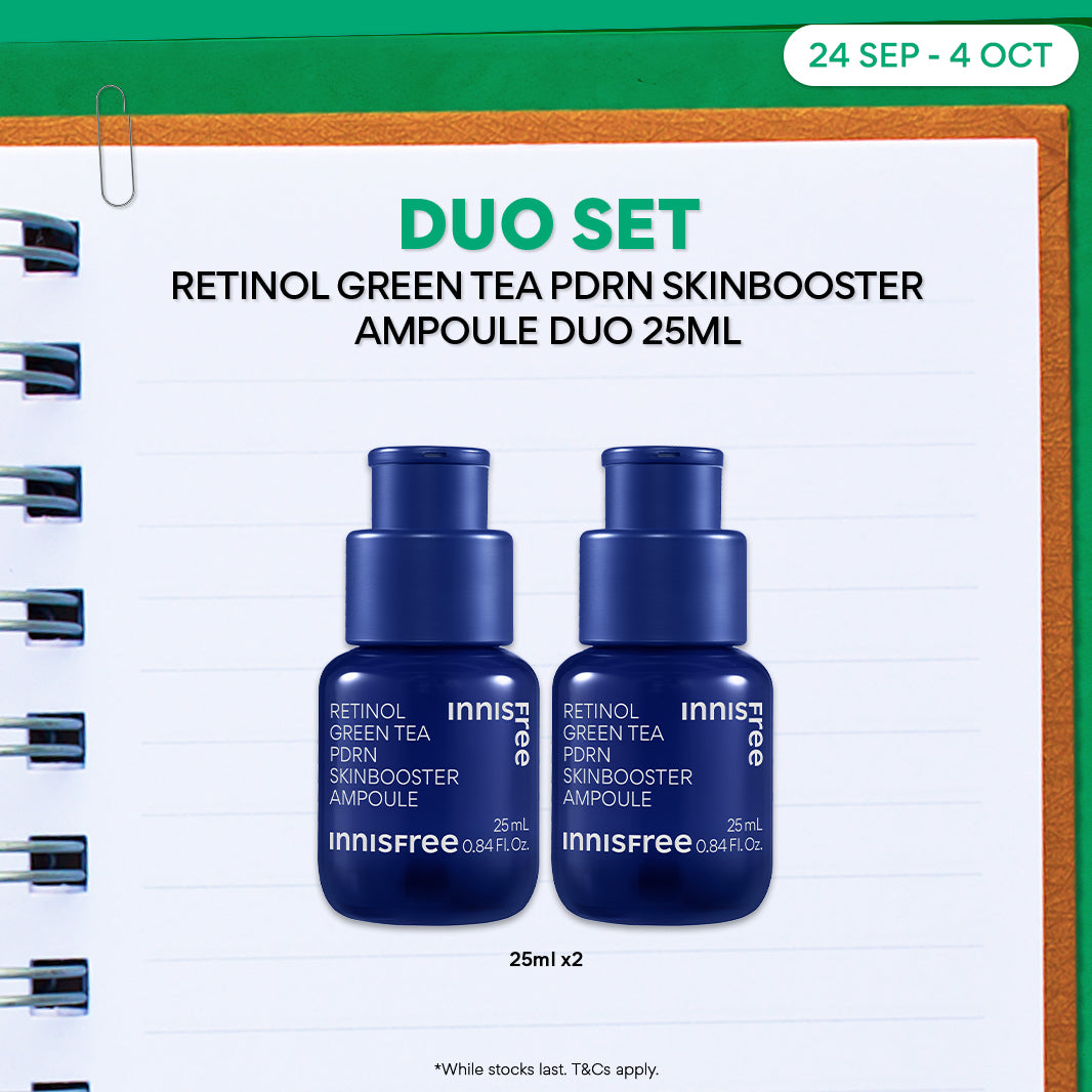 Green Tea PDRN Ampoule Duo 25ml - Skin Booster for Pores & Wrinkles