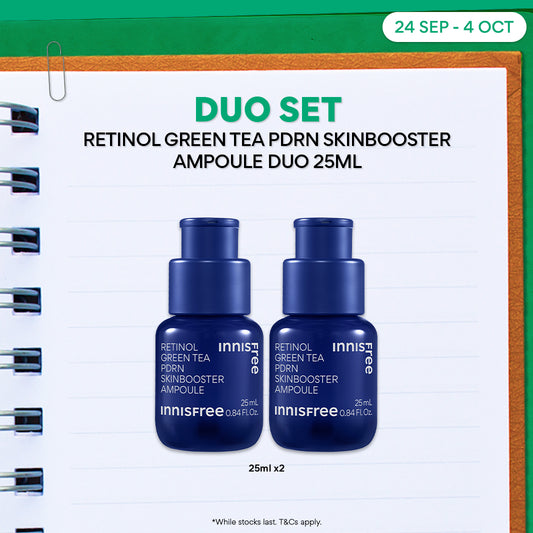 Green Tea PDRN Ampoule Duo 25ml - Skin Booster for Pores & Wrinkles