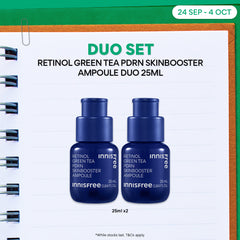 Green Tea PDRN Ampoule Duo 25ml - Skin Booster for Pores & Wrinkles
